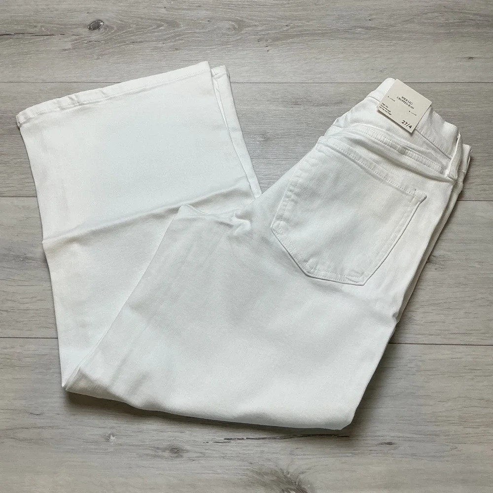 Banana Republic Wide-Leg Cropped Jean White‎ 27/4 New With Tags